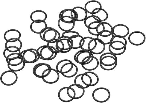 uxcell Fluorine Rubber O Rings, 4.5mm OD, 1.5mm Inner Diameter, 1.5mm Width, Seal Gasket Black 50Pcs in Saudi Arabia