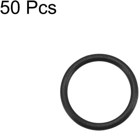 uxcell Fluorine Rubber O Rings, 4.5mm OD, 1.5mm Inner Diameter, 1.5mm Width, Seal Gasket Black 50Pcs in Saudi Arabia