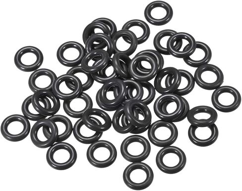 uxcell Fluorine Rubber O Rings, 4.5mm OD, 1.5mm Inner Diameter, 1.5mm Width, Seal Gasket Black 50Pcs in Saudi Arabia