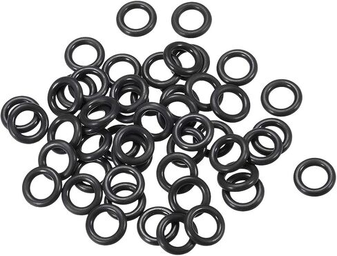 uxcell Fluorine Rubber O Rings, 4.5mm OD, 1.5mm Inner Diameter, 1.5mm Width, Seal Gasket Black 50Pcs in Saudi Arabia
