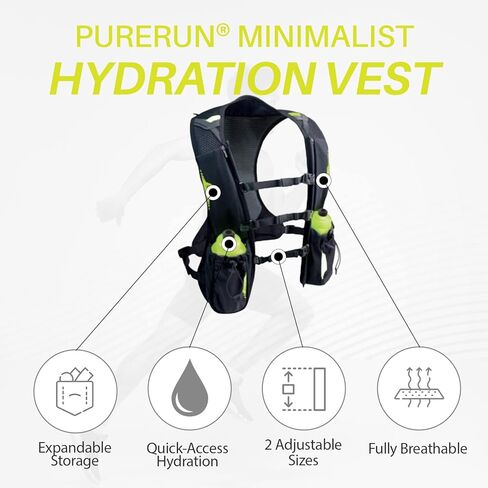 سترة Amphipod Purerun البسيطة، أسود، 1 in Kuwait