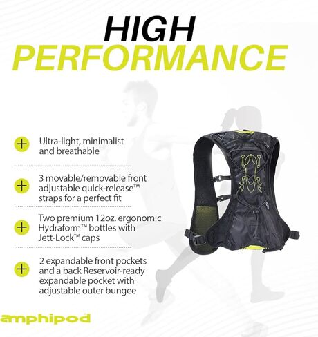سترة Amphipod Purerun البسيطة، أسود، 1 in Kuwait
