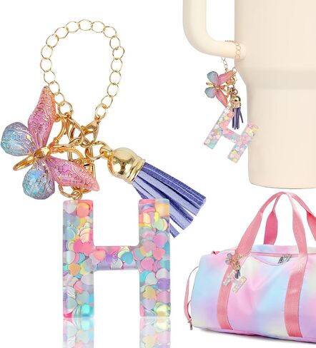 Letter Charm Accessories for Stanley Cup with Handle, Initial Letter Stanley Tumbler with Bling Charms in Saudi Arabia