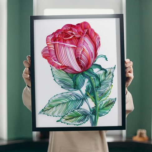 Uniquilling Quilling Kits مجموعة اللف الورقية للبالغين المبتدئين، 16 * 20in الطائر الطنان مع أدوات اللف الورقية واستخدام الدليل، مجموعات DIY للبالغين مجموعات الرسم ورقة تخريمية ديكور جدار الفن in Kuwait