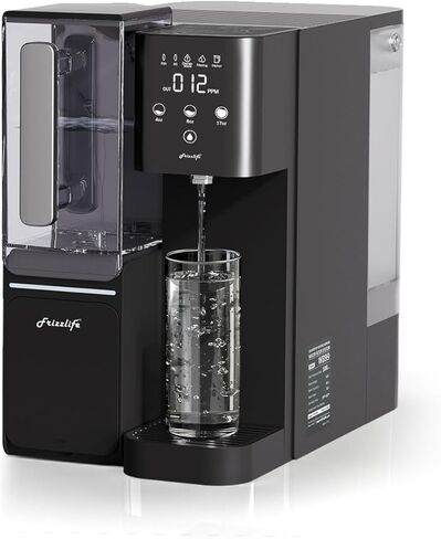 نظام التناضح العكسي لسطح الطاولة من Frizzlife - فلتر مياه قلوي RO WB99 مع إبريق ماء محمول، عناصر معتمدة NSF/ANSI 58، 3.5:1 نقي للتصريف، بدون تركيب، دعم فني بالولايات المتحدة الأمريكية in Kuwait