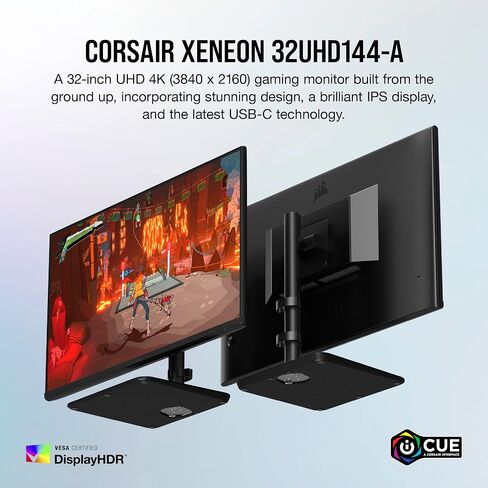 Corsair XENEON 315QHD165 32-Inch QHD IPS Gaming Monitor – 2560 x 1440, 165Hz, 1ms, NVIDIA G-SYNC Compatible, AMD FreeSync Premium, HDR-Ready, DisplayPort 1.4, HDMI 2.0, USB 3.0 – Black in Saudi Arabia