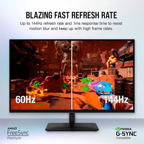 Corsair XENEON 315QHD165 32-Inch QHD IPS Gaming Monitor – 2560 x 1440, 165Hz, 1ms, NVIDIA G-SYNC Compatible, AMD FreeSync Premium, HDR-Ready, DisplayPort 1.4, HDMI 2.0, USB 3.0 – Black in Saudi Arabia