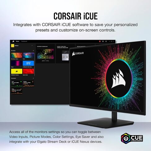 Corsair XENEON 315QHD165 32-Inch QHD IPS Gaming Monitor – 2560 x 1440, 165Hz, 1ms, NVIDIA G-SYNC Compatible, AMD FreeSync Premium, HDR-Ready, DisplayPort 1.4, HDMI 2.0, USB 3.0 – Black in Saudi Arabia