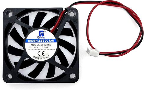 JZK 2PCS 60 x 60 x 10 mm 2pin DC 12V Mini Silent Cooling Fan with Wires, 6010 Small Quiet Cooling Fan 60mm, 6cm Miniature brushless DC Fan 12V, 3D Printer Fan with Cable, heatsink Fan in Saudi Arabia