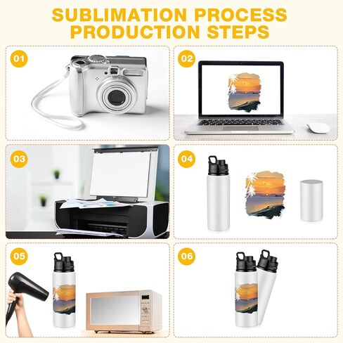 10 قطع من زجاجات المياه الفارغة المصنوعة من الألومنيوم من هانيداك، زجاجات رياضية معدنية بيضاء، زجاجات رياضية كبيرة قابلة لإعادة الاستخدام ومضادة للتسرب، نحيفة ومستقيمة بالضغط الحراري، مع مقبض لمستلزمات السفر (25 أونصة) in Kuwait