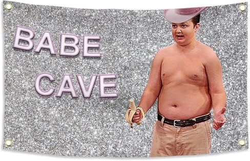 Generic Gibby Babe Cave نسيج مضحك نسيج 3x5 أقدام أعلام مضحكة للغرفة رجل دائم كهف جدار العلم مع الحلقات النحاسية لديكور غرفة النوم الكلية، في الهواء الطلق، والحفلات in Saudi Arabia