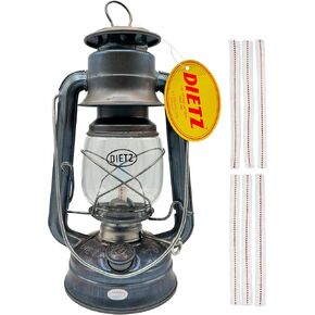 Light of Mine - Dietz #76 Original Galvanized Oil Lantern Bundle Including 6-Pack of 100% Cotton 1/2" Replacement Wick Strips (#76, ZINC) in Saudi Arabia