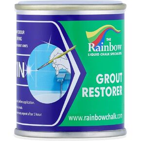 Grout Pen White Grout Paint: Waterproof Tile Paint Grout Refresh Restorer for Floor, Kitchen & Bathroom Shower Tiles - White - Can Size for Larger Projects - 125ml (4.2oz)