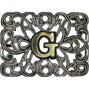 Hebilla Pavonada G Negra Charro Buckle