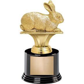 Crown Awards 6.5" Animals Rabbit Award On Round Trophy Base