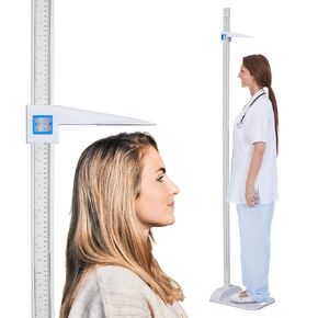Aluminum Portable Height Measuring Rod for Adults and Kids, 8–82 In/20–210 cm Measuring Range – Stadiometer Height Chart – for Home, Gym, Pediatric or Medical Offices, with Carrying Bag