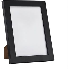 6X8 inch solid wood high-definition photo frame，Multiple color and size options (BLACK)