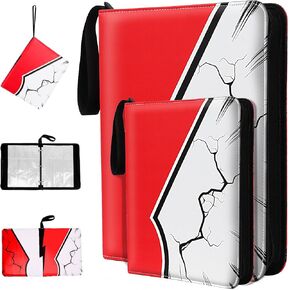 Card Binder with Sleeves, 9-Pockets, 900 Pockets Card Holder with 50 Removable Sleeves and 4-Pocket with 12 Removable Sleeves-Can Hold 96 Cards