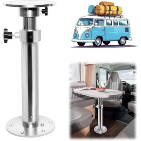 Adjustable Pedestal Marine Caravan Motorhome Table Pedestal Stand Base 17.7-27 Inch Height Range for RV Marine Boat