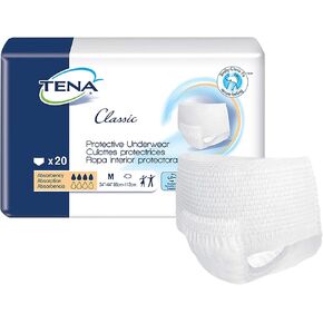 TENA Classic Medium Moderate Absorbency Pull-Up Adult Briefs, 20 Count