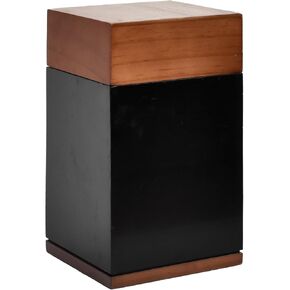 Handcrafted Black Walnut Urn for Human Ashes Funeral Cremation Wooden Urn with Storage Bag Memorial Urn