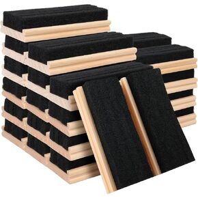 24 Pack Chalkboard Erasers Blackboard Eraser Premium Wool Felt Eraser Wood Chalk Eraser for Chalkboard Office School Teachers Kids