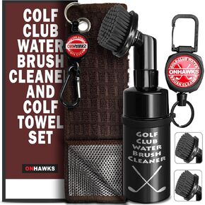 Upgraded Pro Golf Club Water Brush Cleaner with Polishing Towel,Ultimate Green Cleaning Equipment for Golfers,Simple and Effective Club Cleaning Accessories,Best Golf Gifts for Men and Women