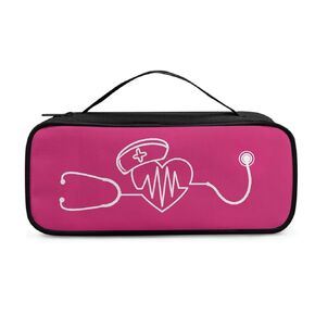Gomyblomy Lightweight Stethoscope Case Fit for Most Stethoscopes, Portable Stethoscope Bag with Extra Mesh Pocket and Handle for Travel, Nurse and Doctor Accessories