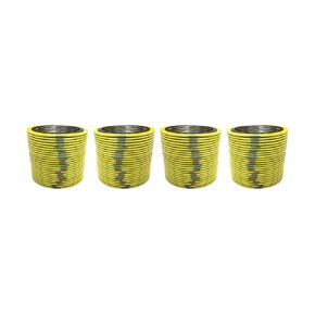 Sterling Seal 9000IR3304GR900X96 304 Stainless Steel Spiral Wound Gasket with 304SS Inner Ring and Flexible Graphite Filler, Pressure Class 900#, for 3" Pipe, Yellow with Grey Stripe (Pack of 96)