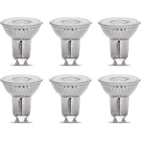 Feit Electric 4W LED MR16 GU10 Bulbs with 35W Equivalent, Dimmable, MR16 Bulbs, 22 Yrs. Lifetime, 300 Lumens, 3000K Warm White, 6 Packs - BPMR16/GU10/930CA/6