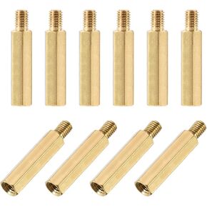 uxcell M5x25mm+7mm Male-Female Brass Hex PCB Motherboard Spacer Standoff for FPV Drone Quadcopter, Computer & Circuit Board 15pcs