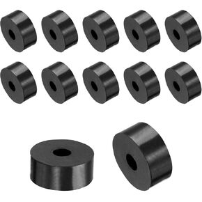 uxcell 12pcs Rubber Spacers 25mm OD, 10mm ID, 15mm Height Round Anti Vibration Spacer Rubber Bushing Grommets Thick Rubber Washers for Home Car Accessories