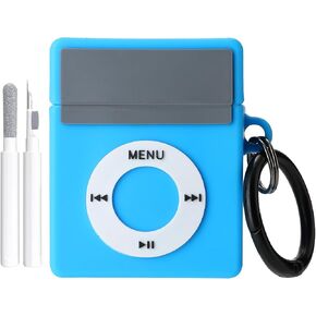 Maxjoy for Airpod 2nd Generation Case, Classic MP3 Design Kawaii Fun Cool Unique Stylish Case with Cleaner kit, Cute Soft Silicone Funny Air Pods Cases Cover for Airpods 1st/2nd, Black