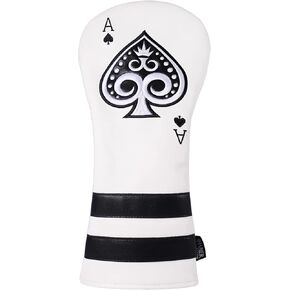 SHABIER Poker Ace Golf Wood Headcover Golf Driver/Fairway Woods/Hybrid Rescue Headcover