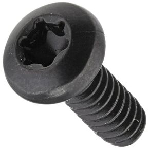 Steel Pan Head Machine Screw, Black Oxide Finish, Meets ASME B18.6.3, T15 Star Drive, #6-32 Thread Size, 3/8" Length, Fully Threaded, Imported (Pack of 100)