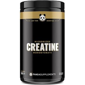 Panda Supps Micronized Creatine 5000mg | Pre and Post Workout Recovery Drink | Enhanced Muscle Mass, Athletic Performance, and Muscle Recovery - Unflavored (100 Servings)