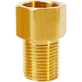 Hooshing 1/2" Male to 1/2" Female Straight Thread Brass Extension Pipe Fitting for Tub Spout/Shower, Length 1.97 Inch/50mm