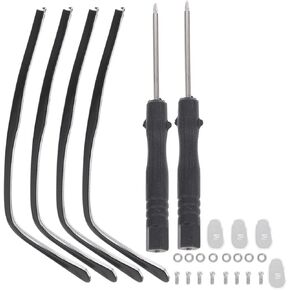 Uonlytech Eyeglass Replacement Arm 2 Sets Glasses Accessories Eyeglasses Repair Kit Glasses Fixing Kit Sun Eyeglass Replacement Eyeglass Ends Temple Metal Suite Men and Women Universal