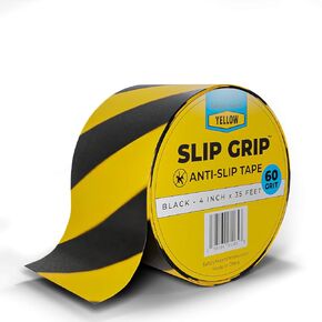 Yellow Safety® Clear Slip-Grip™ Anti Slip Tape, 4 Inch x 30 Foot - Clear Best Grip, Friction, Abrasive Adhesive for Stairs, Tread Step, Indoor, Outdoor