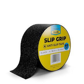 شريط مضاد للانزلاق من Yellow Safety® Clear Slip-Grip، مقاس 10.16 سم × 30 قدمًا - أفضل قبضة واضحة، احتكاك، لاصق كاشط للسلالم، خطوة المداس، داخلي، خارجي