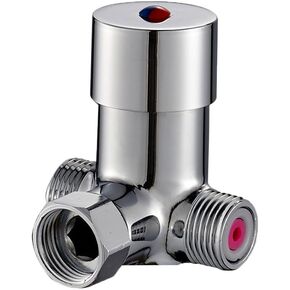 Bathroom Brass Automatic Sensor Touchless Faucet Hot & Cold Water Temperature Control Thermostatic Mixer Mixing Valve