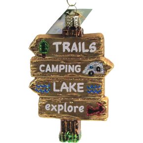 Old World Christmas Ornaments Gone Camping Glass Blown Ornaments for Christmas Tree