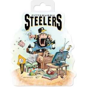 Rico Industries NFL Football Pittsburgh Steelers The Fan 5" x 7" Vinyl Die-Cut Decal - Car/Truck/Home Accessory