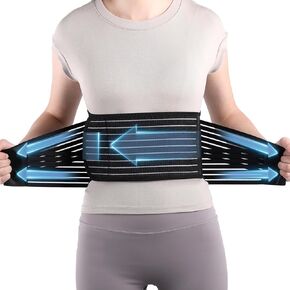 Back Support Brace for Posture with Stretchable Belt.Upgraded High-elastic Straps.Lumbar Back Brace for Lower Back Pain Relief with Breathable Mesh.Sitting,Lifting,Walking,XL
