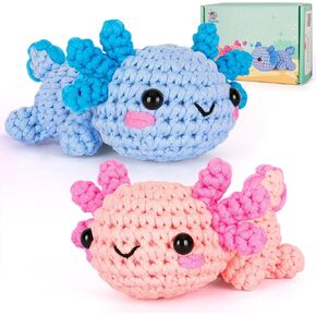 Crochet Kit for Beginners, Crochet Starter Kit w Step-by-Step Video Tutorials, Beginner Crochet Kit for Adults Kids Women Men Complete Kit Included (Otter Mom and Baby) in Saudi Arabia