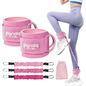 Ankle Resistance Bands with Cuffs, Ankle Weights for Leg Butt, Ankle Resistance Band for Kickbacks Hip Fitness Training, Glutes Workout Equipment