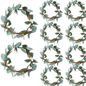 Pip Berry Napkin Rings Set of 12, Thanksgiving Napkin Ring Holder Harvest Napkin Rings Oange White Berry Napkin Buckle for Autumn Fall Party, Dinning Table Parties Decoration (Flower-12pcs)