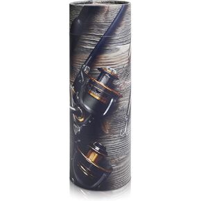 Scattering Tubes for Human Ashes - Cremation Urns for Burial, Travel, Transport & Spreading Cremains - Cabin-Safe Grey Memorial Container Keepsake - Grey Fishing Design Large 14.8" x 5"