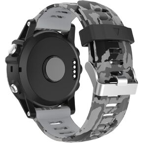 Compatible with Garmin Fenix 3 Watch Band/Fenix 5X Bands, Camouflage Silicone Replacement Bands Wristbands Strap Compatible with Garmin Fenix3/Fenix 3 HR/5X Plus/Descent Mk1