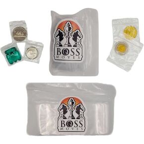 Boss Moves - Strong Easy-to-use Mini Zip Bags Combo, 200 Zipper Loc Bags Various Sizes 1x1 Inch (100) And 2x2 Inch (100) Take out bags, Reclosable, Reusable, Plastic bags, Zip loc Bags, Mini Zip Bags,